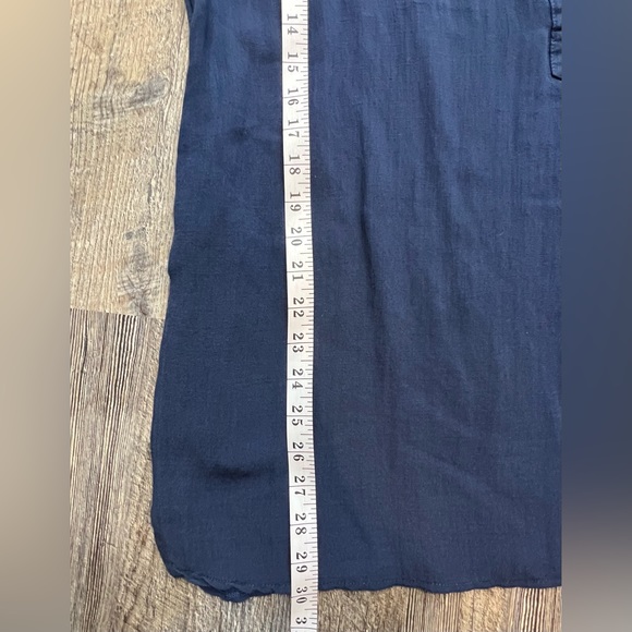 By Together You and I Navy Blue Flowy Tshirt Dress Lace up Tie Front Size L - Picture 4 of 7